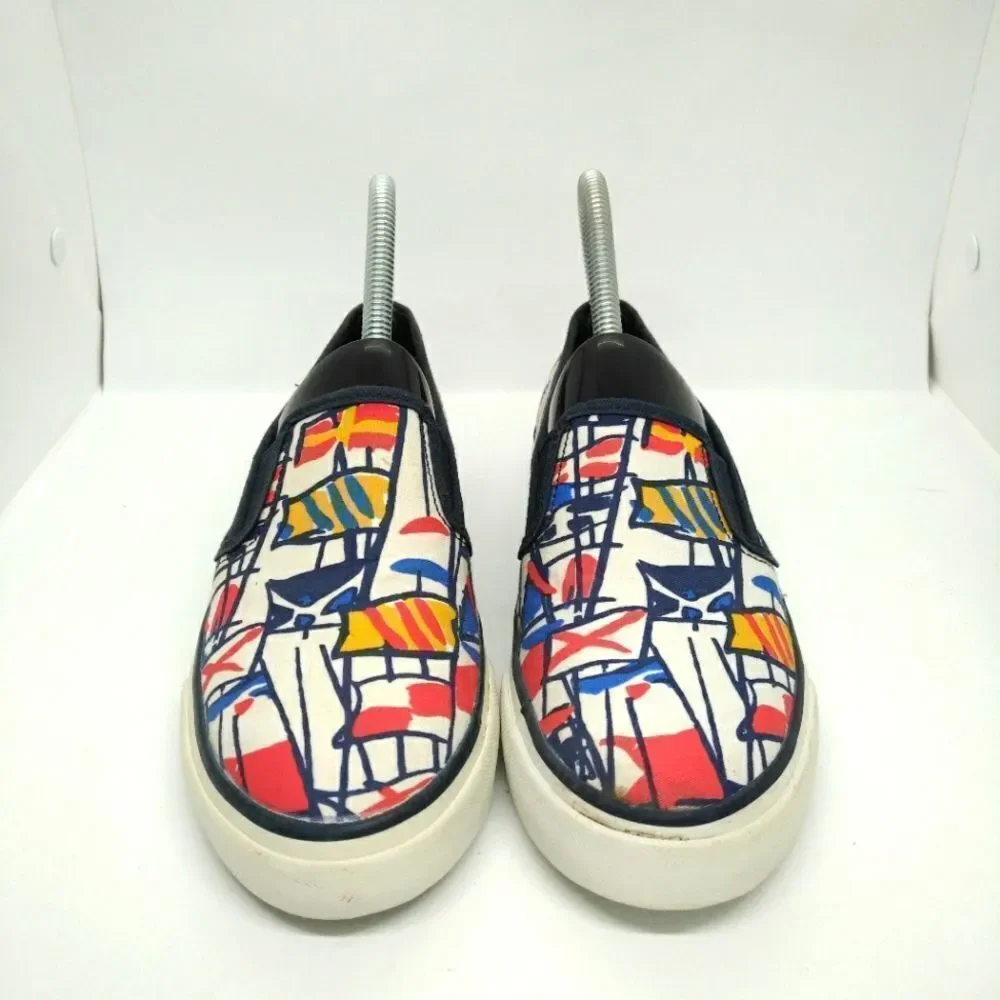 Sperry Top Sider‎ Seaside Signal Flag Slip On Sneakers Shoes Women's Size 5.5 M